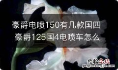 豪爵电喷150有几款国四 豪爵125国4电喷车怎么样