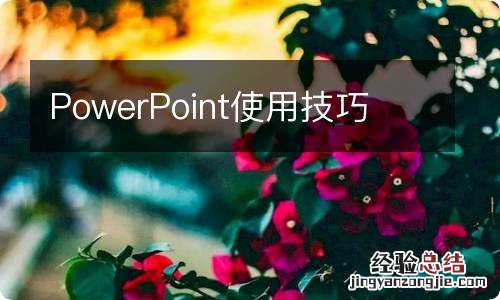 PowerPoint使用技巧