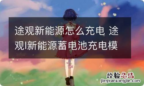 途观新能源怎么充电 途观l新能源蓄电池充电模式