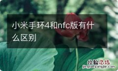 小米手环4和nfc版有什么区别