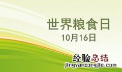 每年10月16日是什么节日