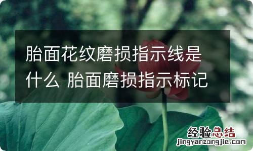 胎面花纹磨损指示线是什么 胎面磨损指示标记