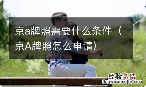 京A牌照怎么申请 京a牌照需要什么条件