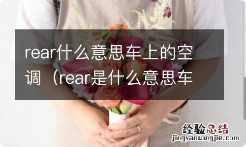 rear是什么意思车上的空调 rear什么意思车上的空调