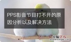 PPS影音节目打不开的原因分析以及解决方法