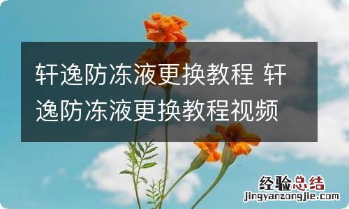 轩逸防冻液更换教程 轩逸防冻液更换教程视频