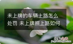 未上牌的车辆上路怎么处罚 未上牌照上路如何处罚