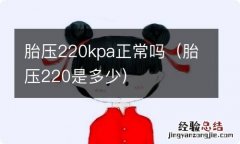 胎压220是多少 胎压220kpa正常吗