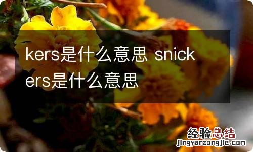 kers是什么意思 snickers是什么意思