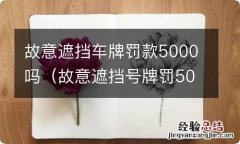 故意遮挡号牌罚5000 故意遮挡车牌罚款5000吗