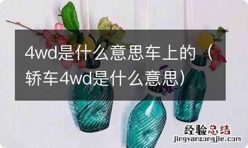 轿车4wd是什么意思 4wd是什么意思车上的