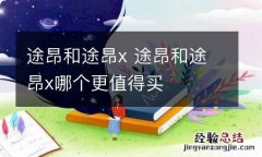 途昂和途昂x 途昂和途昂x哪个更值得买