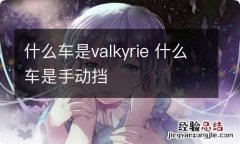 什么车是valkyrie 什么车是手动挡