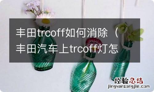 丰田汽车上trcoff灯怎么关掉 丰田trcoff如何消除