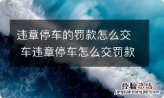 违章停车的罚款怎么交 车违章停车怎么交罚款