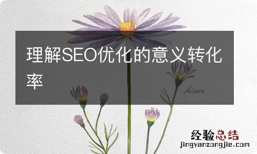 理解SEO优化的意义转化率