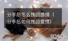 分手后如何挽回爱情 分手后怎么挽回感情