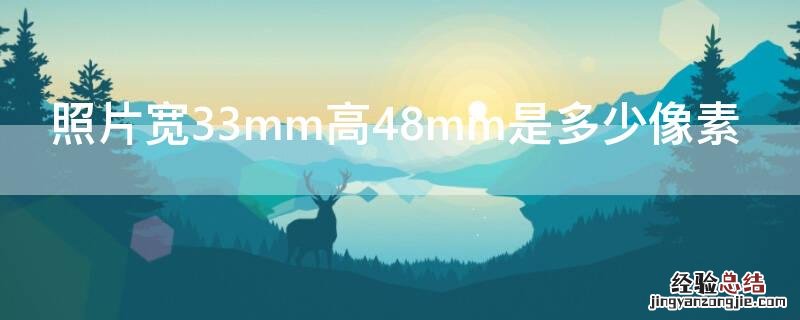 照片宽33mm高48mm是多少像素