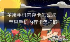 苹果手机内存卡怎么取 苹果手机内存卡怎样取