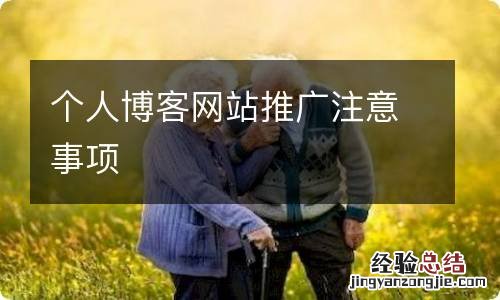 个人博客网站推广注意事项