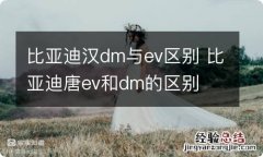 比亚迪汉dm与ev区别 比亚迪唐ev和dm的区别