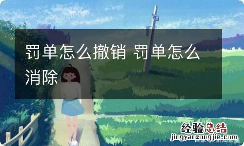 罚单怎么撤销 罚单怎么消除