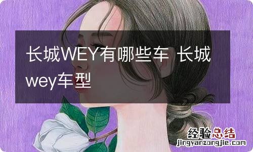 长城WEY有哪些车 长城wey车型