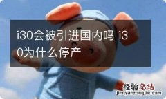 i30会被引进国内吗 i30为什么停产