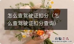 怎么查驾驶证扣分查询 怎么查驾驶证扣分