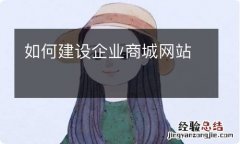 如何建设企业商城网站