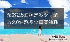 荣放2.0油耗多少真实油耗 荣放2.5油耗是多少