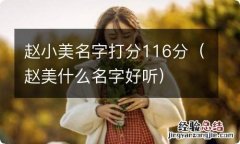 赵美什么名字好听 赵小美名字打分116分