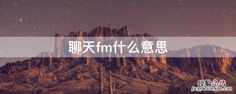 聊天fm什么意思