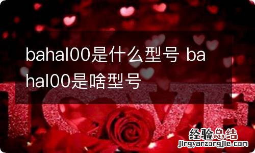 bahal00是什么型号 bahal00是啥型号