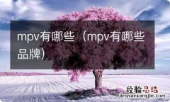 mpv有哪些品牌 mpv有哪些