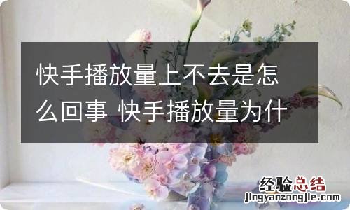 快手播放量上不去是怎么回事 快手播放量为什么上不去