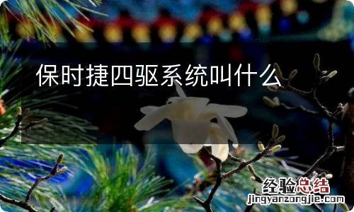 保时捷四驱系统叫什么