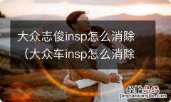 大众车insp怎么消除 大众志俊insp怎么消除