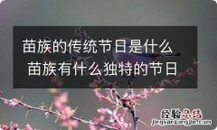 苗族的传统节日是什么 苗族有什么独特的节日