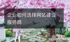 企业如何选择网站建设服务商