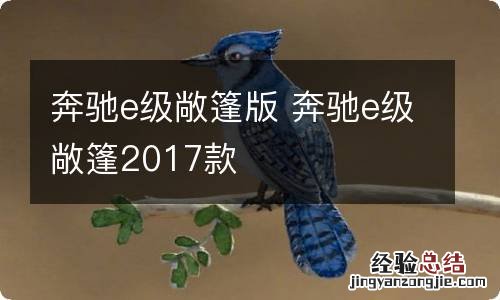 奔驰e级敞篷版 奔驰e级敞篷2017款