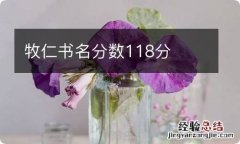 牧仁书名分数118分