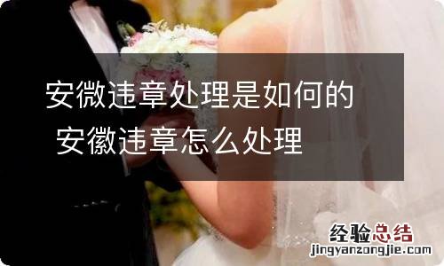安微违章处理是如何的 安徽违章怎么处理