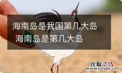 海南岛是我国第几大岛 海南岛是第几大岛