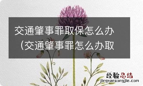 交通肇事罪怎么办取保候审 交通肇事罪取保怎么办