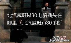 北汽威旺m30诊断插头在哪里 北汽威旺M30电脑插头在哪里