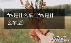 frv是什么车型 frv是什么车