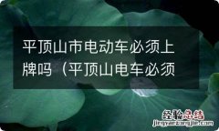 平顶山电车必须上牌照吗 平顶山市电动车必须上牌吗