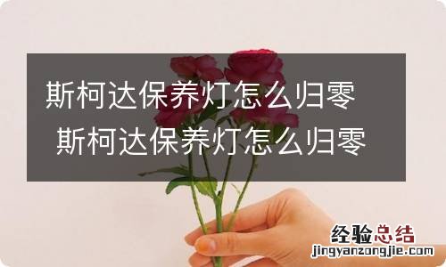 斯柯达保养灯怎么归零 斯柯达保养灯怎么归零视频