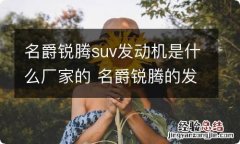 名爵锐腾suv发动机是什么厂家的 名爵锐腾的发动机是什么牌子的